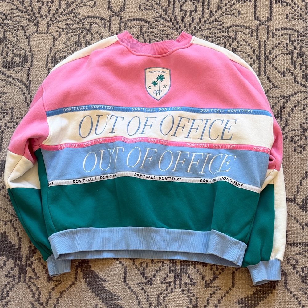 Yellow The Label Out of Office Crew Neck
